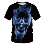 New Hot Men Summer 3d Printing T Shirt Street Fashion Models Love Fashion Skull T Shirt  Graphic Skull Short Sleeve Tees