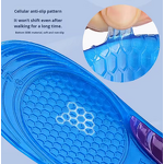 Pu Elastic Sports Insoles Unisex Summer Sweat Absorption Cushioning Pressure Relief Thickened for Running Training