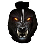 Wholesale Plus Size Unisex 3D Star Wolf Digital Printed Hooded Sweaters 3d Digital Printed Large Size Couples Sweaters