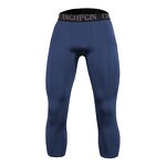 Factory Price Low MOQ Design Your Own 100% Polyester Streachable Fabric Mens 3/4  Leggings Running Compression Gym Yoga Pants