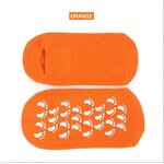 Vitamin E Spa Socks Full Gel Oil Moisturizing Treatment Soften and Repair Cracked Skin Thin 1Pair Print Cuff Logo