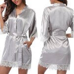 Low Price Woman Lace Robe Female Lace Bathrobe Robes Sleepwear Ladies
