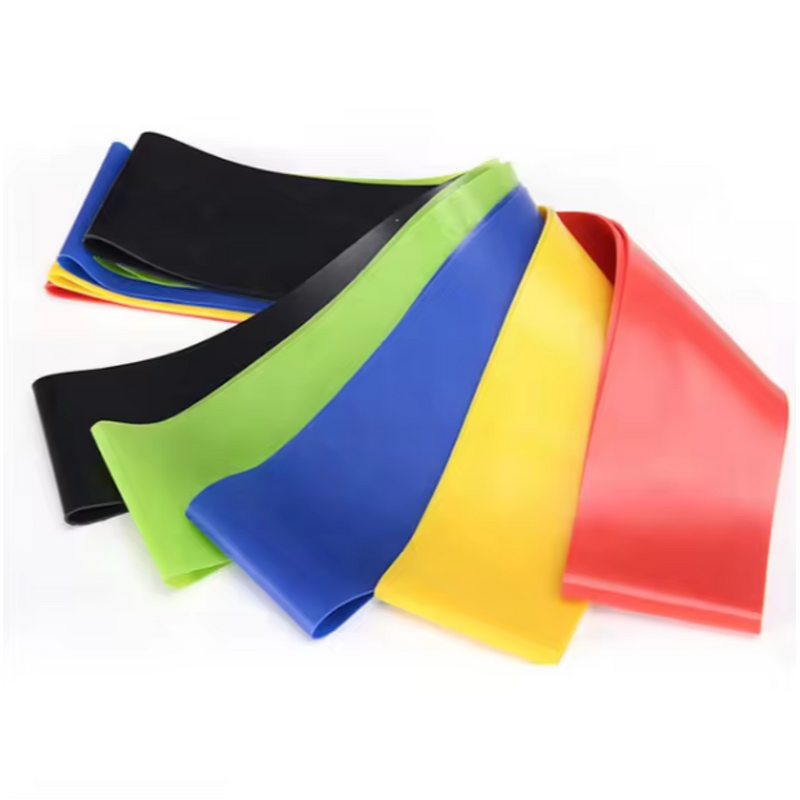 High Strength Comfortable Portable Gym Exercise Bands Five Sizes Colorful Elastic Force Loop Natural Latex Yoga Pilates Hip Band