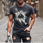 Custom T Shirt 3d Poker Card Printed T Shirt Men Compression Shirts Male Bodybuilding Fitness Quick-drying Gyms Tshirt
