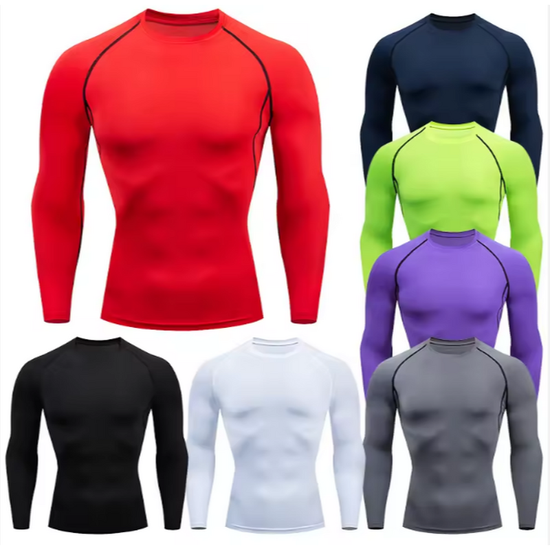 Custom Men's Gym Wear Active Fit Muscle T-Shirts with Long Sleeves Printed Techniques Plus Size Breathable for Spring Season