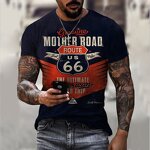 Custom Short Sleeve Rock Punk Pattern Fashion Casual Summer Male Oversized T Shirt 66 Letter 3d Printed T Shirts Dropshipping