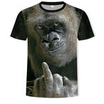 Hot Sale  Men's Big Face Baby Orangutan T-shirt Casual 3D Printed Short Sleeve Graphics T-Shirt