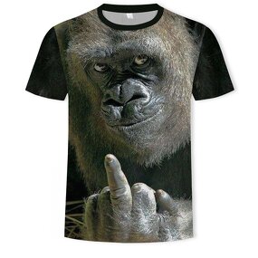 Hot Sale  Men's Big Face Baby Orangutan T-shirt Casual 3D Printed Short Sleeve Graphics T-Shirt