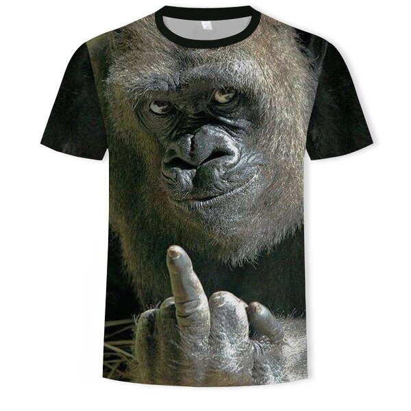 Hot Sale  Men's Big Face Baby Orangutan T-shirt Casual 3D Printed Short Sleeve Graphics T-Shirt