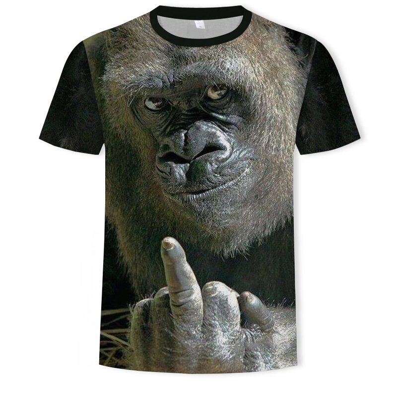 Hot Sale  Men's Big Face Baby Orangutan T-shirt Casual 3D Printed Short Sleeve Graphics T-Shirt