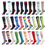 Custom Leg Support Stretch Compression Socks Women Running Athletic Travel Football Breathable Adult Sports Socks