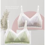 New Front Buckle Lace Nursing Bra Breastfeeding Breathability Open Cup Bras