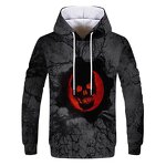 Wholesale Hoodies Men Skull 3D Graphic Print Sweatshirts Pullover Tops With Pocket