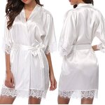 Low Price Woman Lace Robe Female Lace Bathrobe Robes Sleepwear Ladies