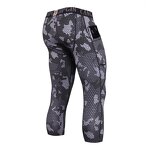 Factory Price Low MOQ Design Your Own 100% Polyester Streachable Fabric Mens 3/4  Leggings Running Compression Gym Yoga Pants