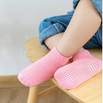 Wholesale Anti-Slip Cotton Socks for Children Infant and Baby Breathable and High-Ankle for Spring and Autumn Crawling