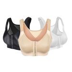 Thin Adjustable Sports Bra One-Piece Front Closure Breathable Everyday Style Wire-Free Support Adjusted Straps Push-Up Effect