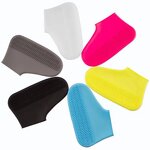 Silicone Rain Shoes Cover Non Woven Men Rubber Waterproof Overshoe Shoe Cover Rain Boots