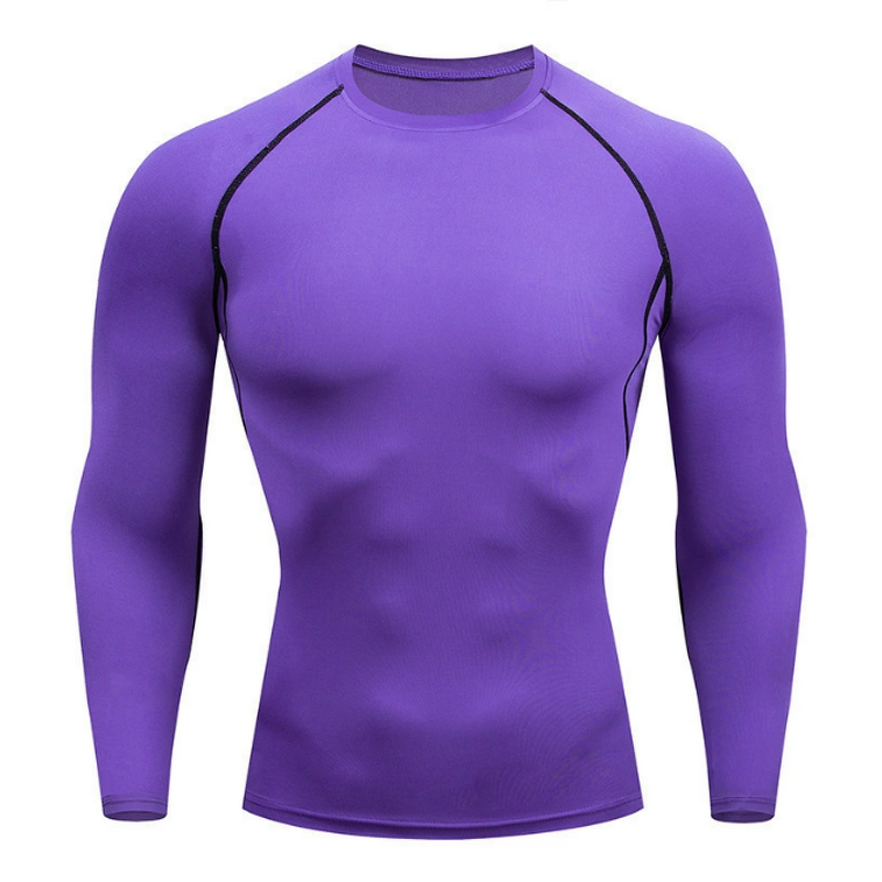 Men's Sports Active Running Long Sleeves Quick Dry Training Compression Shirts Men Gym Top Tee Clothing Compression Tops