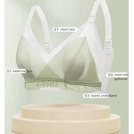 New Front Buckle Lace Nursing Bra Breastfeeding Breathability Open Cup Bras