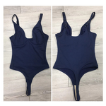 Seamless Thong Bodysuit Women's U Back Sexy Body Slimming Underwear Silk Shapewear Top Firm Control 3XL Size