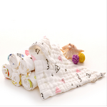 8 Layers 100% Organic Cotton Bandana Drool Bibs Soft and Absorbent Triangle for Boys & Girls Square Scarf & Handkerchiefs