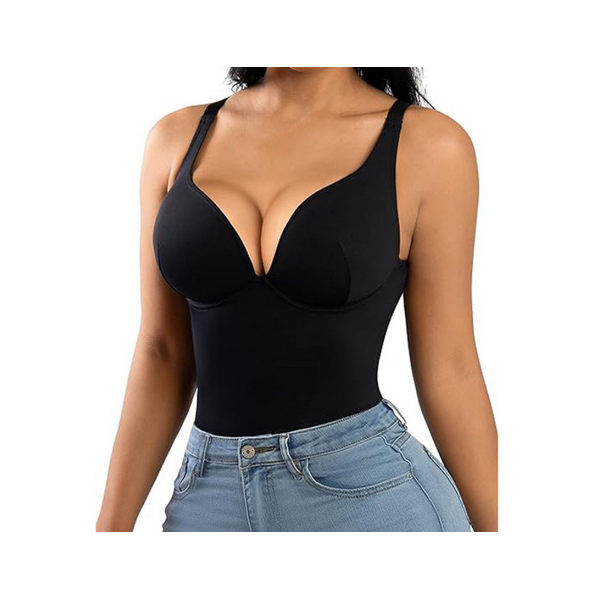 Seamless Thong Bodysuit Women's U Back Sexy Body Slimming Underwear Silk Shapewear Top Firm Control 3XL Size