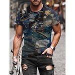 Fashion Men's Pattern Graphic T-shirts 3d Digital Printed Tee Simple Short Sleeved Plus Size T Shirts for Men