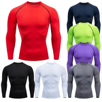 Men's Sports Active Running Long Sleeves Quick Dry Training Compression Shirts Men Gym Top Tee Clothing Compression Tops