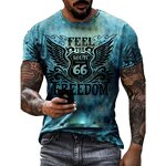 Custom Short Sleeve Rock Punk Pattern Fashion Casual Summer Male Oversized T Shirt 66 Letter 3d Printed T Shirts Dropshipping