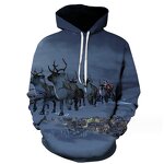 Christmas Harajuku Oversized Hoodies for Men Fashion 3D Print Autumn New in Sweatshirts Hip Hop Trend  Clothes Women Pullover