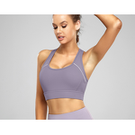 Comfortable Women's Activewear Gym Bra with Cross Back Design Breathable Fitness Sports Bras for Moving Front Logo