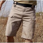 Men's Tactical Cargo Shorts Waterproof Breathable Quick Dry for Hiking Fishing Casual Style Multi-Pockets Zipper Soft Waist