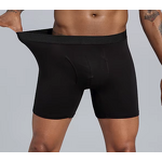 Men's One-Step Service Breathable Boxer Briefs Quick Dry Anti-Bacterial Solid Color Eco-Friendly Anti-Static Cotton Prints