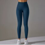 High Waisted Elasticity Sweat-Wicking Leggings No T-line in Stock Fitness Sports Pants Solid Pattern Made of Spandex/Nylon