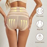 High-Waist Eco-Friendly Nylon Shapers Breathable Everyday Knitted Tummy Control Panties Anti-Bacterial Properties Comfortable