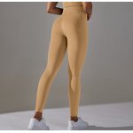 High Waisted Elasticity Sweat-Wicking Leggings No T-line in Stock Fitness Sports Pants Solid Pattern Made of Spandex/Nylon