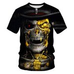 New Hot Men Summer 3d Printing T Shirt Street Fashion Models Love Fashion Skull T Shirt  Graphic Skull Short Sleeve Tees