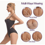 Women's Shapewear Bodysuit with Built-In 4 Steel Nylon Bra Silk Material Seamless and Breathable Design