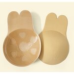 Women Push up Bra Sticky Adhesive Bunny Ear Breast Lift Breathable Silicone Nipple Cover Tape