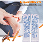 Breathable Letter Pattern Acupoint Toe Two-Toe Foot Therapy Massage Casual Crew Customizable Winter Gift Ideas Pack 10 Pairs