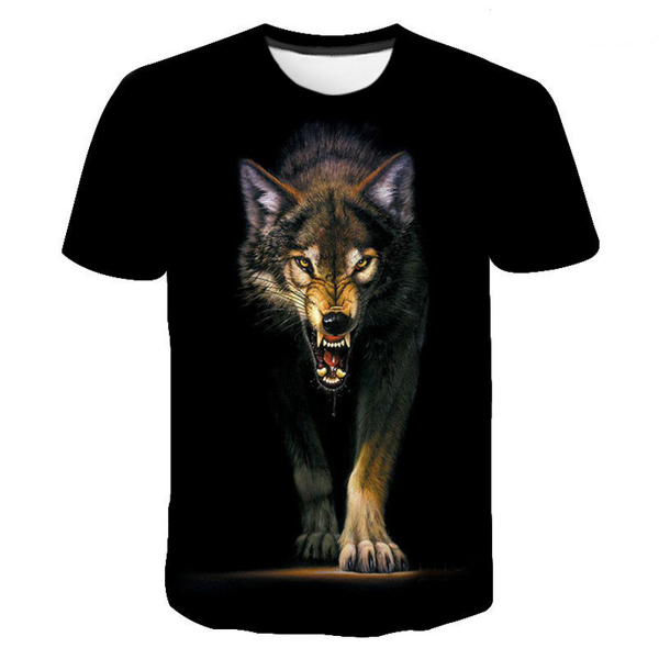 XXS-6XL Customized Quick Dry T-Shirts Print Unisex 3D Tee Wolf Shirt Mens Printed T Shirts for Men