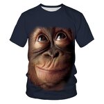 Hot Sale  Men's Big Face Baby Orangutan T-shirt Casual 3D Printed Short Sleeve Graphics T-Shirt