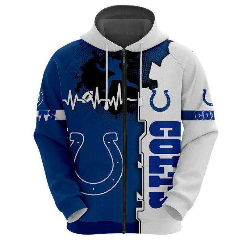 America Hot Sale Football Team Sports Hoodies 3d Print Customize Polyester Man Sports Sweatshirts Team Hoodies With Zipper