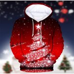 Autumn and Winter Christmas Hoodie 3D Print Santa Claus Hooded Sweatshirts Street Trend Leisure Pullover Hoodies Women CoatAutum