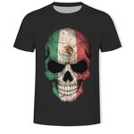 Plus Size Private Label Men T Shirt Skull Screen Print Graphic Men's Graphic Tees - Cool Novelty Design T Shirts