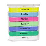 2023  Hot Sale Weekly Pill Tablet Organizer Plastic Pill Organizer Medicine Tablet Pill Box Container Case