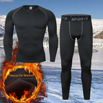 Patterned Men's Active Gym Training Set Compression Tights Shorts Customizable Lightweight Breathable Yoga Wear XL Size Front