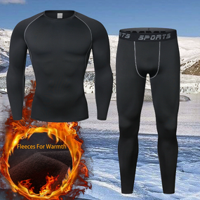 Patterned Men's Active Gym Training Set Compression Tights Shorts Customizable Lightweight Breathable Yoga Wear XL Size Front