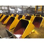 Steel Dumpster Factory - Vertical Painted Slag Bin
